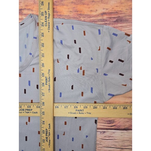 REI Co-Op Womens Large Wilderness T-Shirt Gray Geometric Print Short Sleeve - Picture 7 of 7